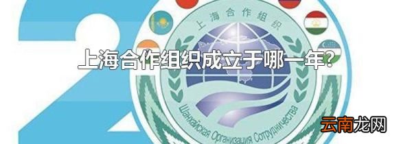 上海合作组织成立于哪一年?
