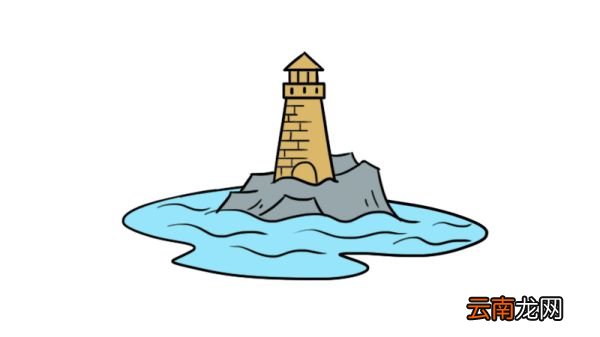 海边简笔画 海边的简单画法