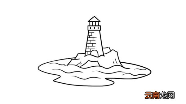海边简笔画 海边的简单画法