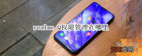 realme Q权限管理在哪里