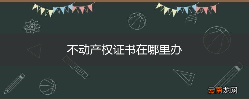 不动产权证书在哪里办