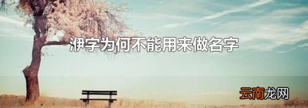 洢字为何不能用来做名字