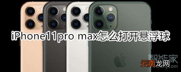 iPhone11pro max怎么打开悬浮球