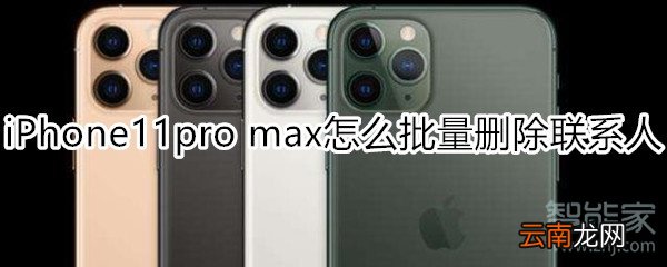 iPhone11pro max怎么批量删除联系人