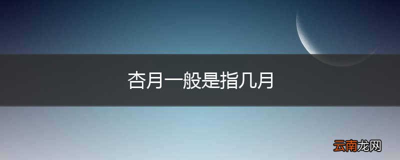 杏月一般是指几月