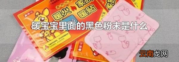 暖宝宝里面的黑色粉末是什么