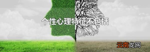 个性心理特征不包括