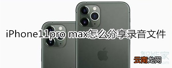iPhone11pro max怎么分享录音文件