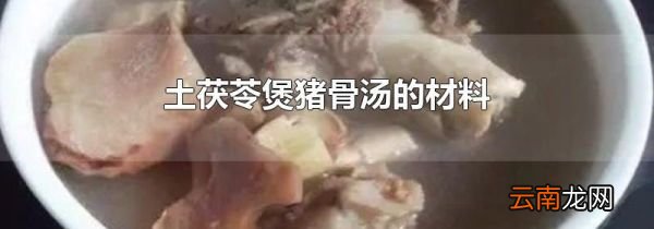 土茯苓煲猪骨汤的材料