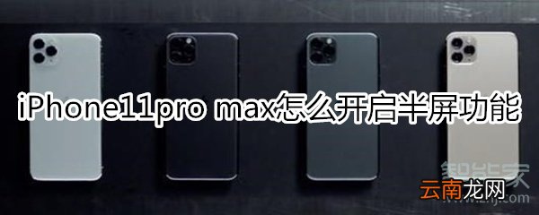 iPhone11pro max怎么开启半屏功能