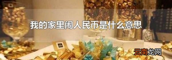 我的家里闹人民币是什么意思