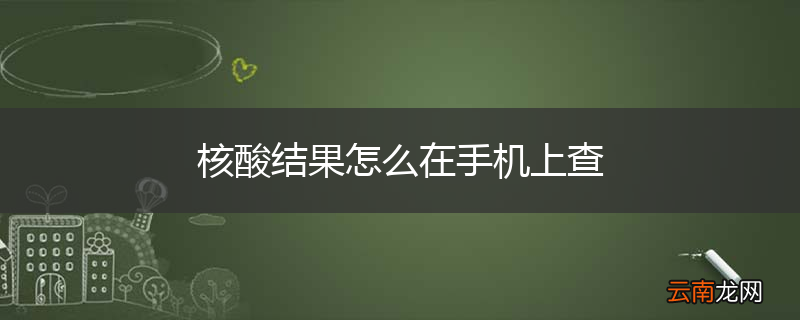 核酸结果怎么在手机上查