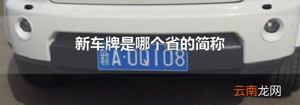 新车牌是哪个省的简称