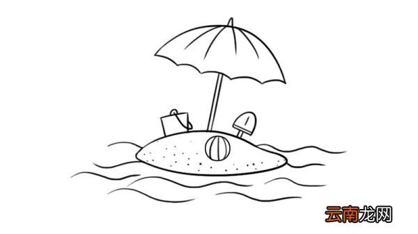 海边简笔画 海边的简笔画画法