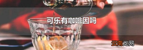 可乐有咖啡因吗