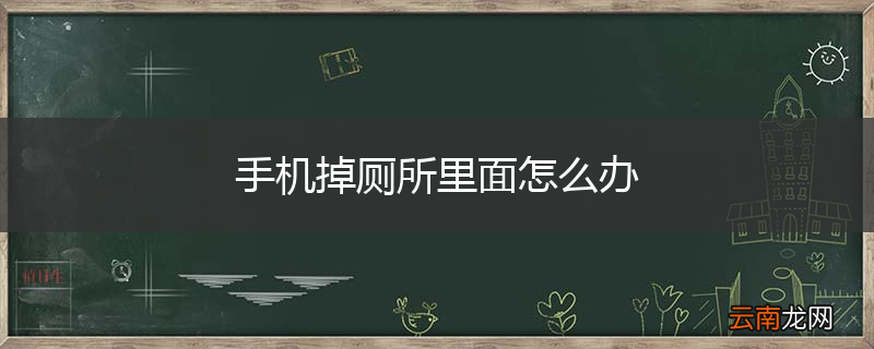 手机掉厕所里面怎么办