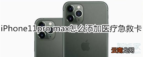 iPhone11pro max怎么添加医疗急救卡