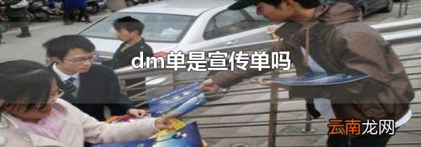dm单是宣传单吗