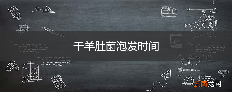干羊肚菌泡发时间