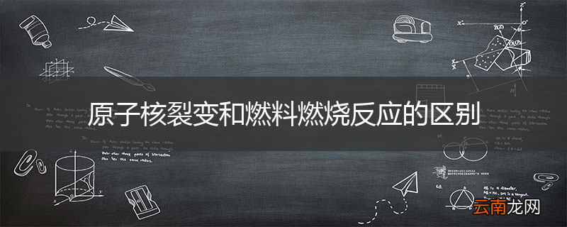 原子核裂变和燃料燃烧反应的区别