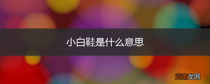 小白鞋是什么意思