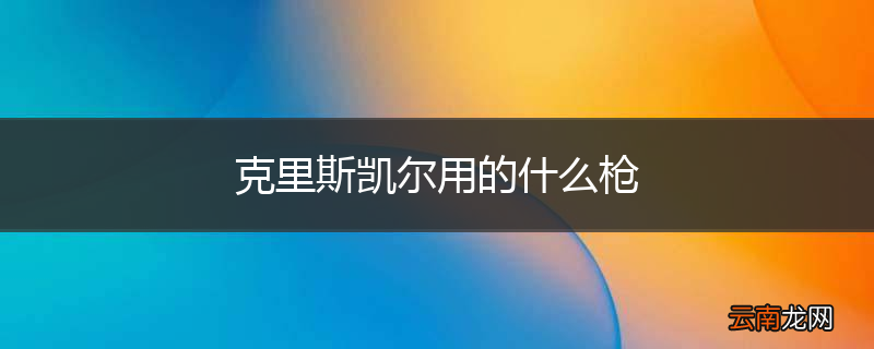 克里斯凯尔用的什么枪