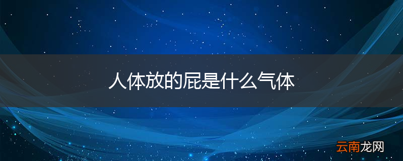 人体放的屁是什么气体