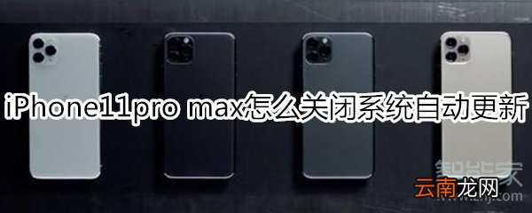 iPhone11pro max怎么关闭系统自动更新