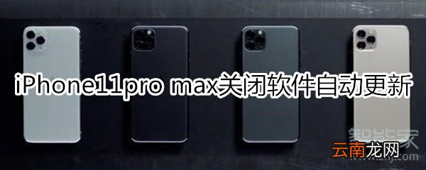 iPhone11pro max怎么关闭软件自动更新