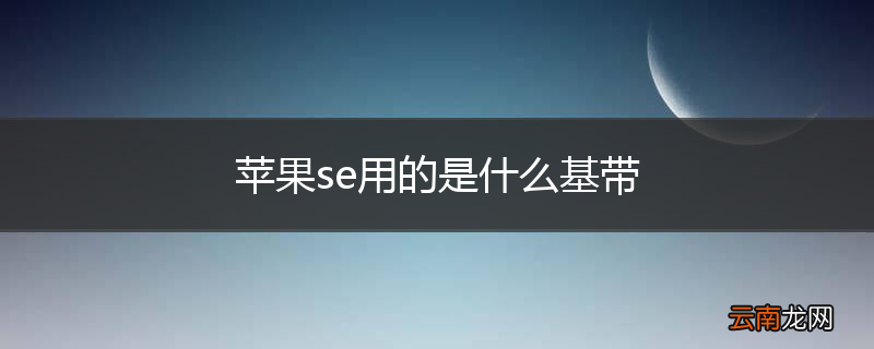 苹果se用的是什么基带