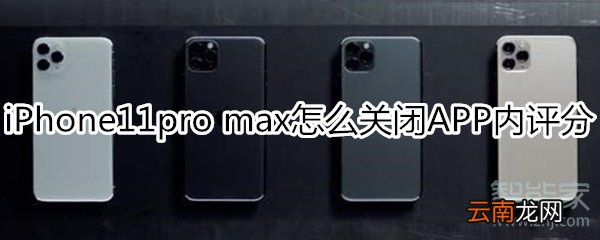 iPhone11pro max怎么关闭APP内评分提醒