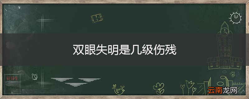 双眼失明是几级伤残