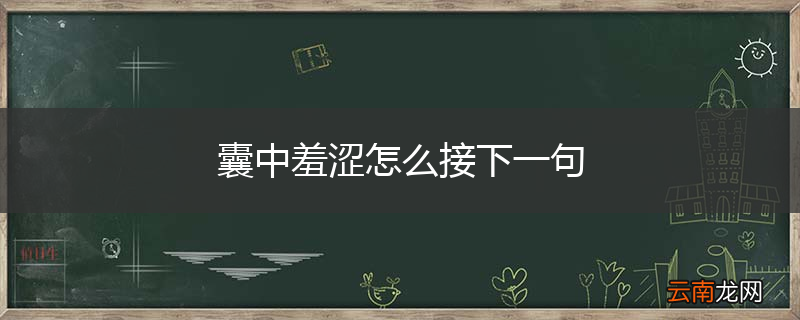 囊中羞涩怎么接下一句