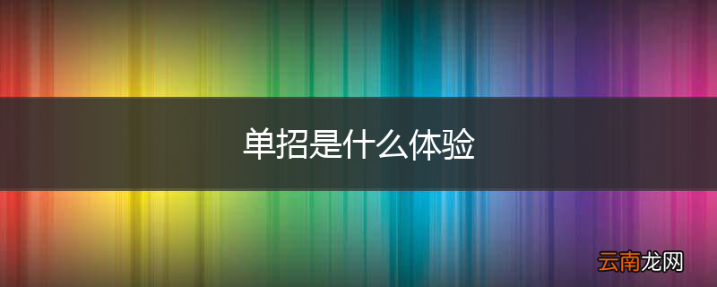 单招是什么体验