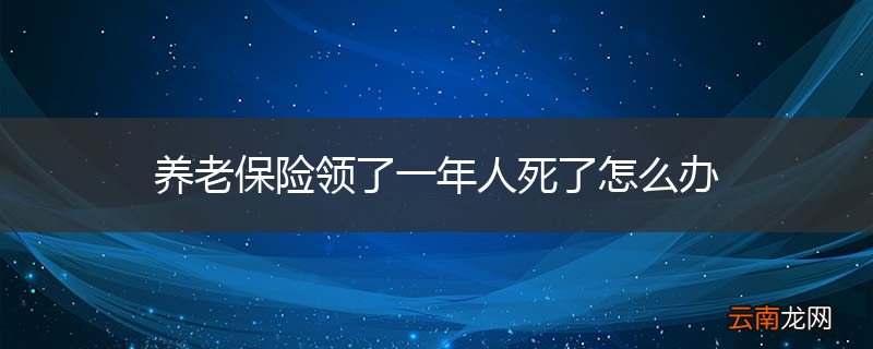 养老保险领了一年人死了怎么办