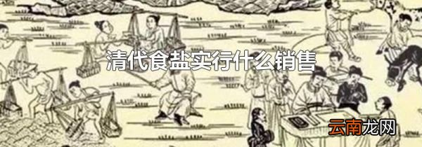 清代食盐实行什么销售