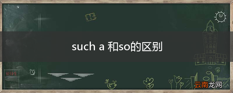such a 和so的区别