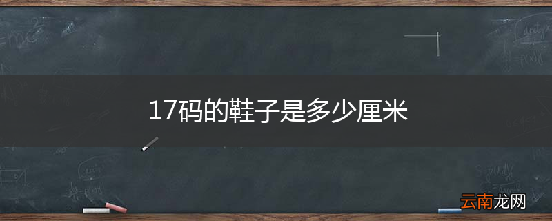 17码的鞋子是多少厘米