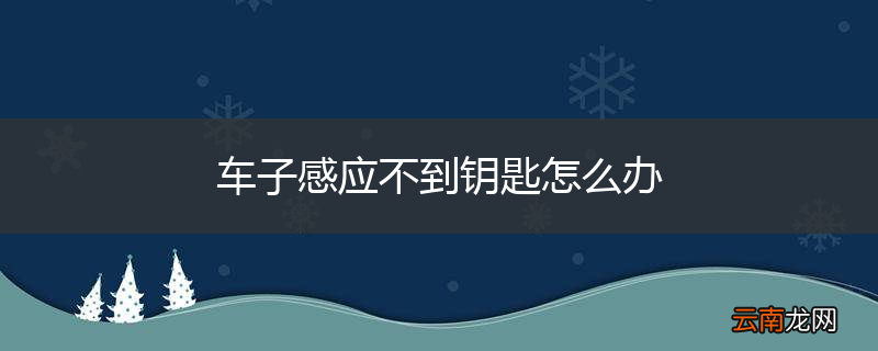 车子感应不到钥匙怎么办