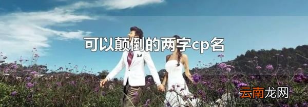 可以颠倒的两字cp名
