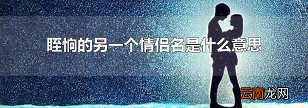 眰恦的另一个情侣名是什么意思