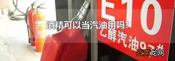 酒精可以当汽油用吗?