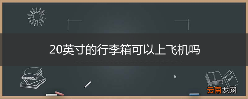 20英寸的行李箱可以上飞机吗