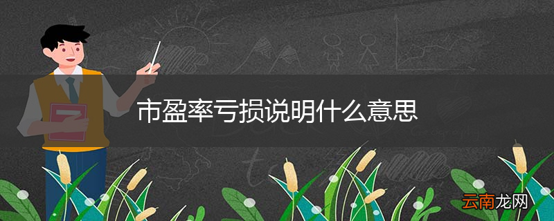 市盈率亏损说明什么意思