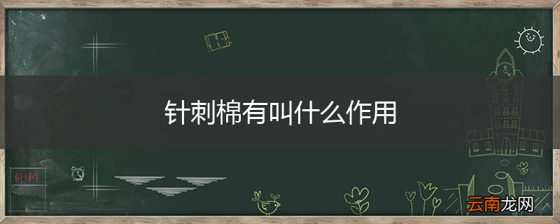 针刺棉有叫什么作用