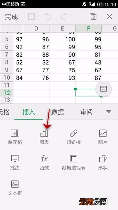 WPS Office APP表格插入图表的方法