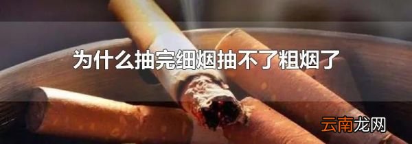 为什么抽完细烟抽不了粗烟了