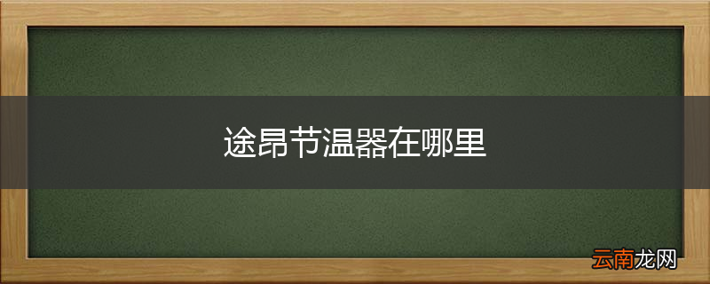 途昂节温器在哪里