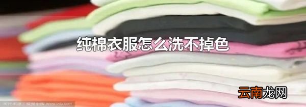 纯棉衣服怎么洗不掉色