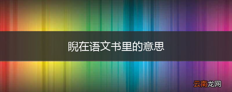 睨在语文书里的意思